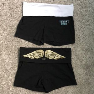 Lot of 2 pairs Victoria’s Secret yoga shorts